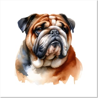 Bulldog Watercolor - Beautiful Dog Posters and Art